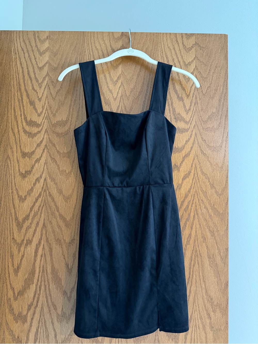 Francesca's Collections Black Square-Neck Mini Dress